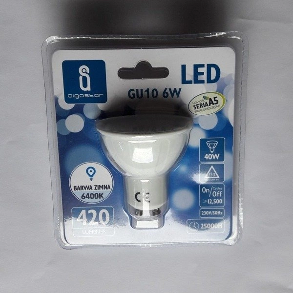 LED GU10 6W A5 Zimna