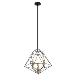 Lampa wisząca LOFT Maresmo dł. 48cm E14 | czarna