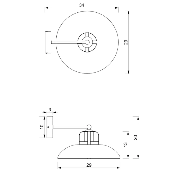 Kinkiet FELIX WHITE/GOLD 1xE27