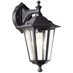 Lampa ścienna Carleen Brilliant 1 1x60W E27 Metal/Szkło Czarny