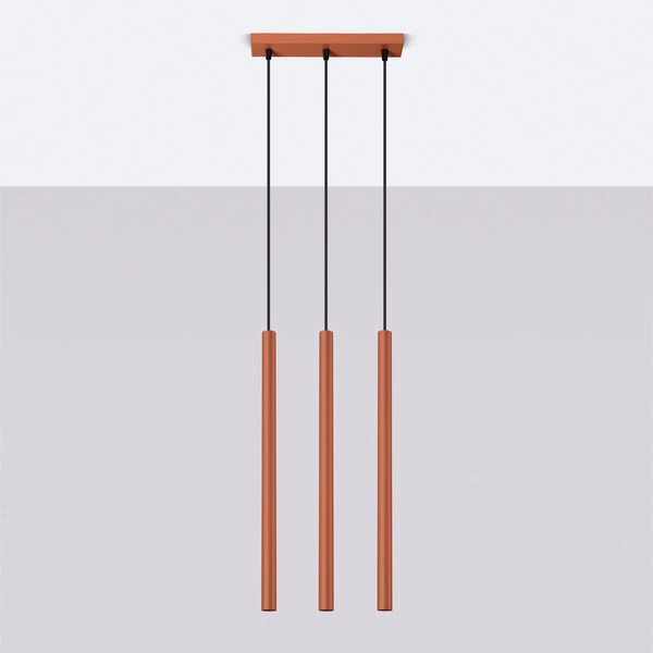 Lampa wisząca PASTELO 3 ochra czerwona