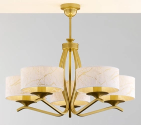 Klasyczny Żyrandol KASZMIR wys. 58cm 5xE27 15W IP20 | złoty połysk