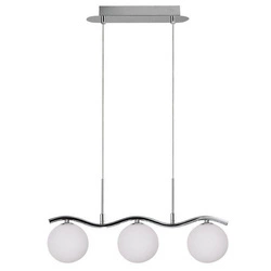 Lampa wisząca RAMON, 33-01405, chrom/biały, 3x40W G9
