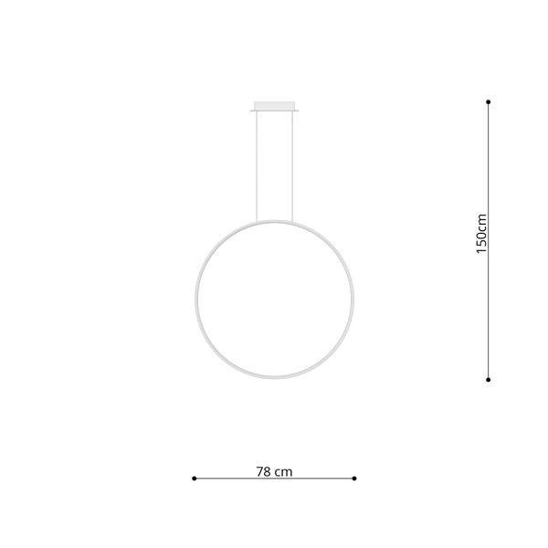 Nowoczesna lampa wisząca RIO 78 LED czarna 50W barwa neutralna 3000K TH.118
