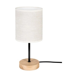 Boho Lampa Stołowa 1xE27 Max.25W Dąb Olejowany/Czarny/Czarny PVC/Beżowy 77791974