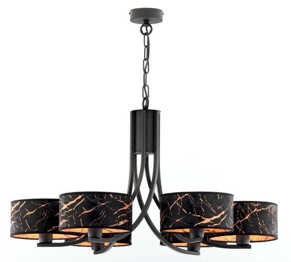 Klasyczny Żyrandol ARTHUR wys. 71cm 6xE27 15W IP20 | czarny