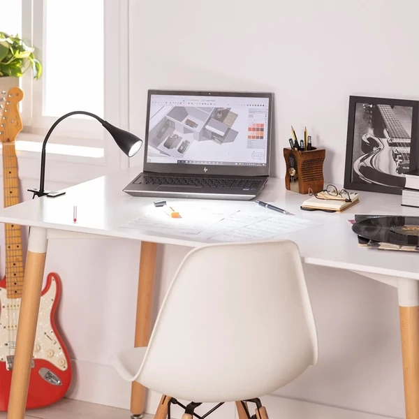 Lampa z Klamrą Czarna Abruzzo Vincenzo GU10