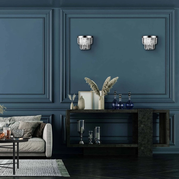 Kinkiet VETRO, chrom/transparentny, 1x40W E14