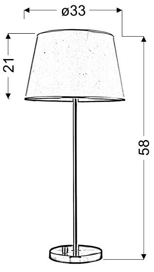 Lampa gabinetowa/stołowa/nocna IBIS 41-01354 patyna/biały 1x40W E14