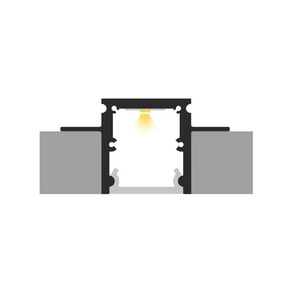 Profil LED P25-2 100cm podtynkowy szer. 14mm |biały