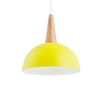 Lampa wisząca zwis ANJA drewno/żółty śr. 30cm