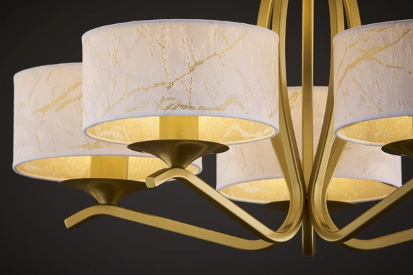 Klasyczny Żyrandol KASZMIR wys. 58cm 5xE27 15W IP20 | złoty połysk