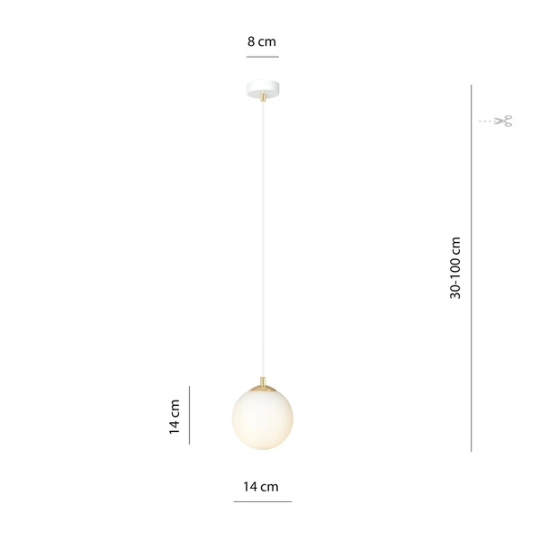 Lampa wisząca Emibig ROYAL 1 WH 1244/1