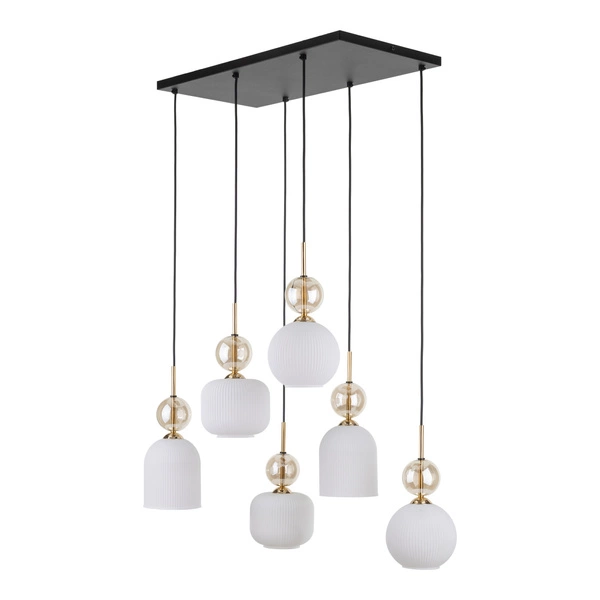 SOPHIA COGNAC WHITE LAMPA WISZĄCA 6XE14
