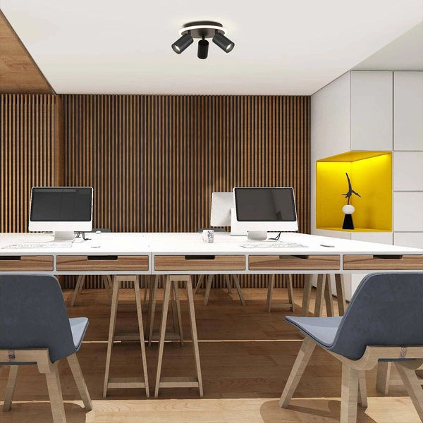 Plafon Parma 3xGU10 + 1xLED CCT czarna LP-0612/3C Round BK