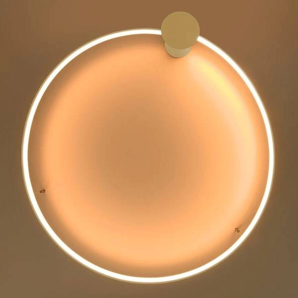 Nowoczesny plafon RIO 78, złoty, 50W LED, barwa ciepła 3000K, TH.224