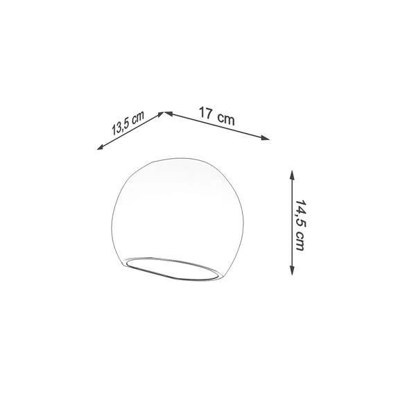 Nowoczesny Kinkiet lakierowany GLOBE biały połysk SL.1026