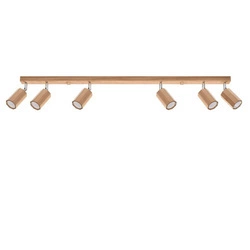 Nowoczesny Plafon ZEKE 6 dąb SL.1032-0