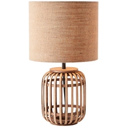 Lampa stojąca Brilliant Woodrow 1x52W E27 Naturalny Bambus/Tekstylia/Metal