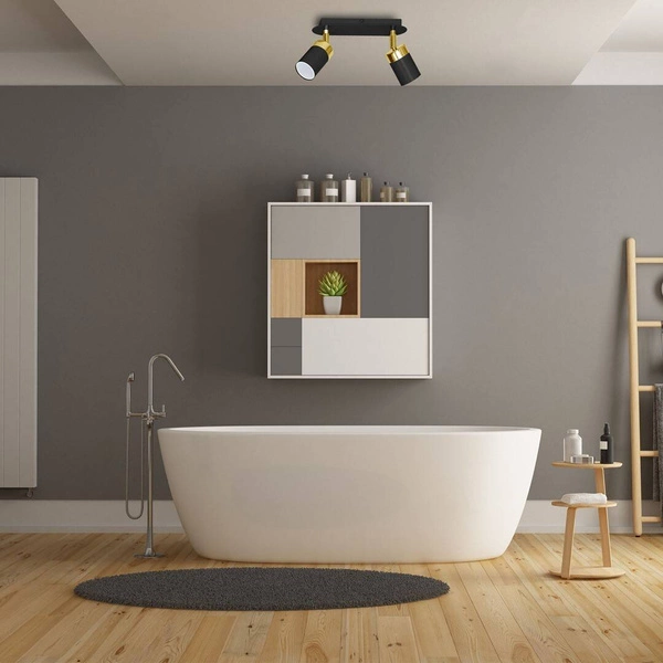 Lampa sufitowa JOKER, MLP6124, czarny/złoty, 2x8W GU10