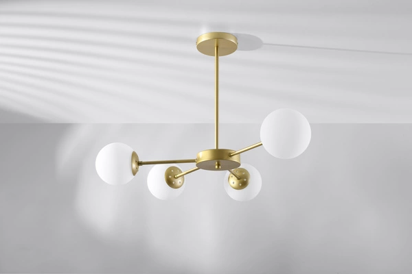 MATI LAMPA WISZĄCA MOSIĄDZ 4X20W G9 KLOSZ BIAŁY