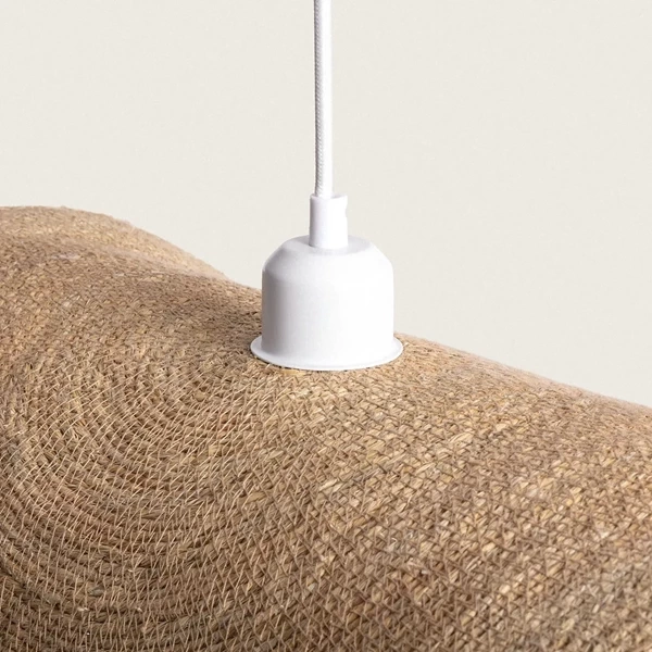 Lampa Wisząca Boho Kapelusz z Włókna Naturalnego Abruzzo Eleonora 50cm E27