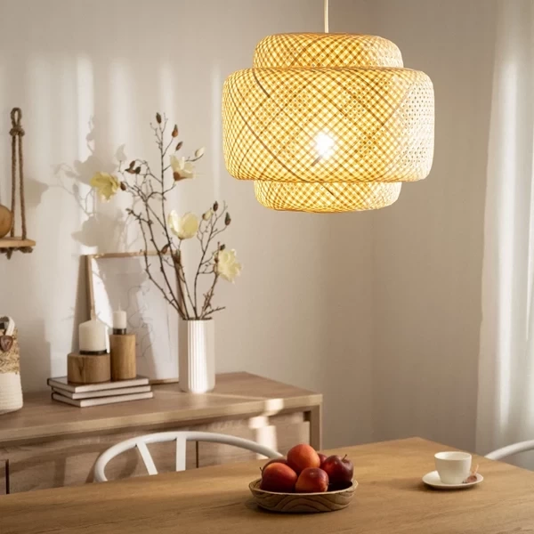 Lampa Wisząca Boho z Bambusa Abruzzo Livia 42cm E27