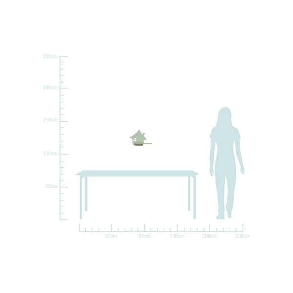 Kinkiet dziecięcy IQ Kids HOUSE z półką, 21-84866, miętowy, 5W LED, barwa neutralna 4000K