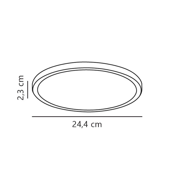Lampa sufitowa OJA LED 2700K Biała ciepła Plastik | Czarny