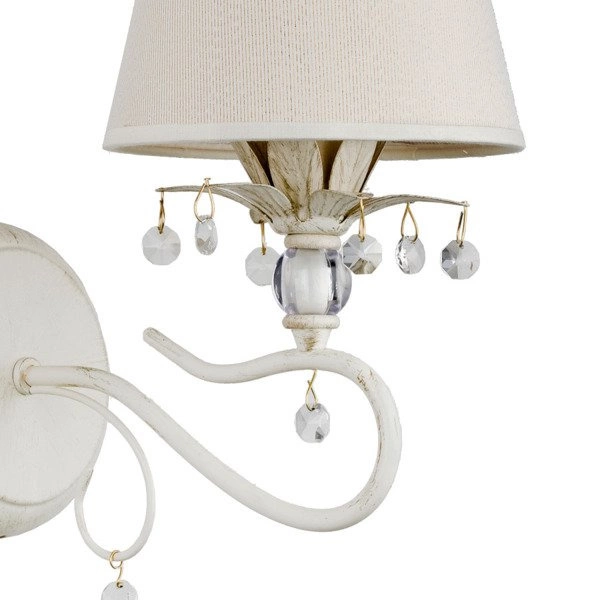 Kinkiet ALFA LUKRECJA BIAŁY 1xE14 25cm | 21060