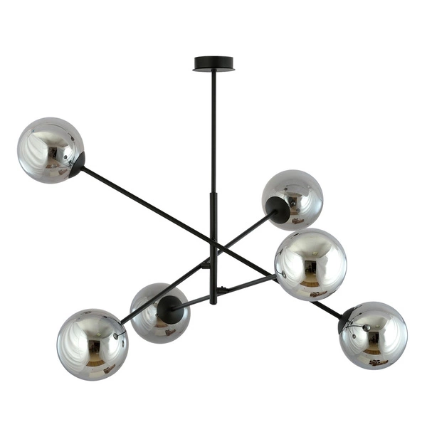 Lampa sufitowa Emibig LINEAR 6 Czarny/GRAFIT 1167/6