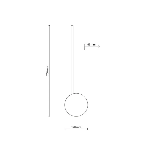 JAVA BLACK WOOD KINKIET 1 PŁ 1437