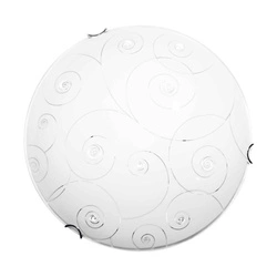 Lampa sufitowa Kansas w zestawie 1xLED 1200lm 2700K 18W Chrom Metal/Biało-Przezroczyste Szkło 4384112
