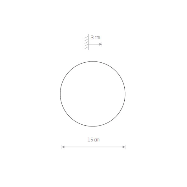 Lampa ścienna kinkiet RING LED S śr. 15cm 7W 3000K | czekoladowy 10315