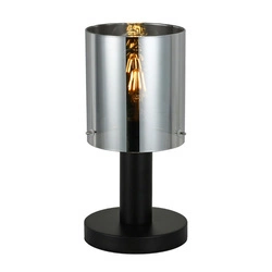 Lampa stołowa SARDO wys. 33cm E27 | czarny/dymiony