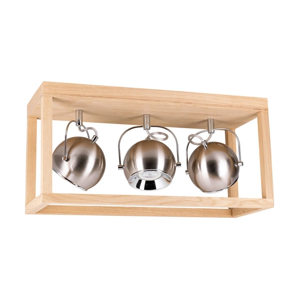 Lampa sufitowa Roy z 3xLED GU10 5W Dąb olejowany/Satynowy metal 5227374