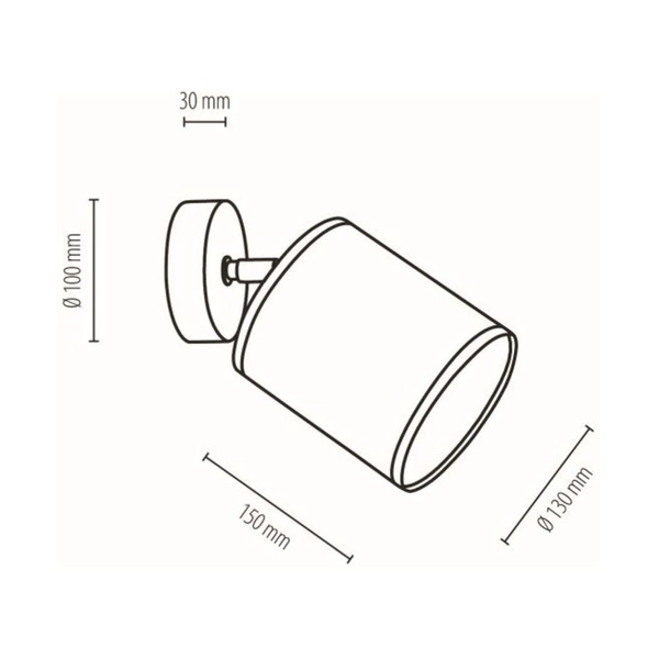 Aprillia kinkiet 1xE27 maks. 25W czarny metal/chromowany metal/czarny klosz z tkaniny 56746104