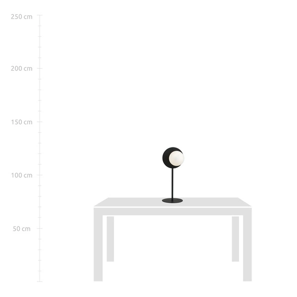 Lampa biurkowa Emibig OSLO LN Czarny/OPAL 1187/LN