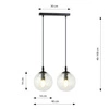 Lampa wisząca Emibig COSMO 2 BL TRANSPARENT 711/2
