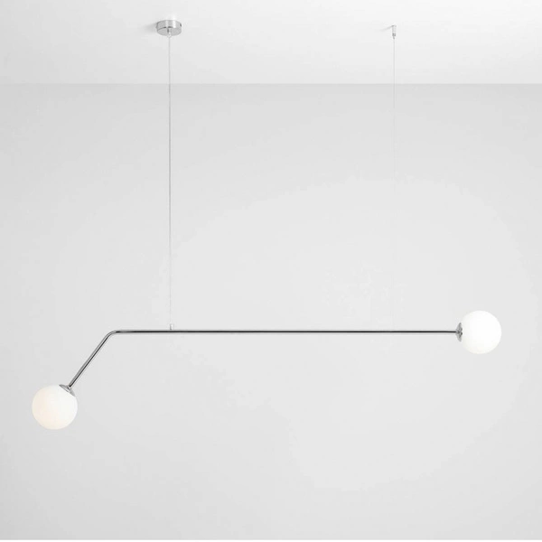 Aldex Lampa wisząca PURE 1064H4, chrom/biały, 2x40W E14