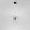 Lampa wisząca Savona 1, czarny/srebrny/transparentny, 1x40W E27