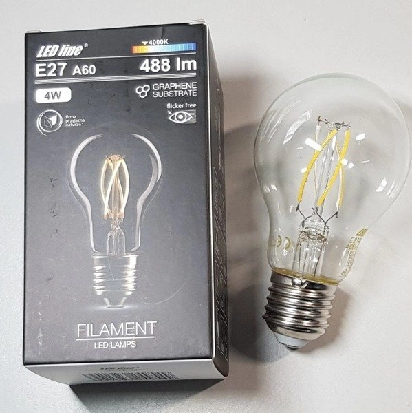 Żarówka FILAMENT LED E27 4W neutralna 4000K