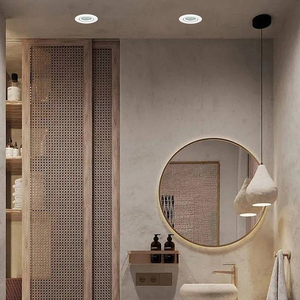 Ruchome oczko podtynkowe do łazienki LAGOS IP65 białe