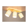 Boho Lampa Sufitowa 3xE27 Max.25W Dąb Olejowany/Beżowy Len 56791374