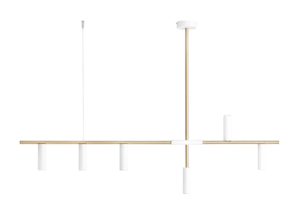 Aldex Lampa wisząca TREVO 6, 1097K40, biały/mosiądz, 6x35 GU10