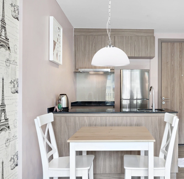 Lampa wisząca SUGAR 31-77745 chrom/klosz biały 1x60W E27