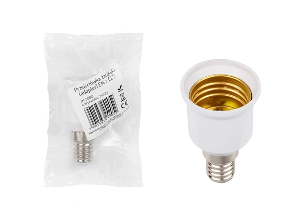 Przejściówka adapter żarówki z E14 na E27