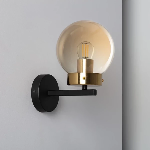 Kinkiet Ścienny Szklana Kula Abruzzo Clasico E27