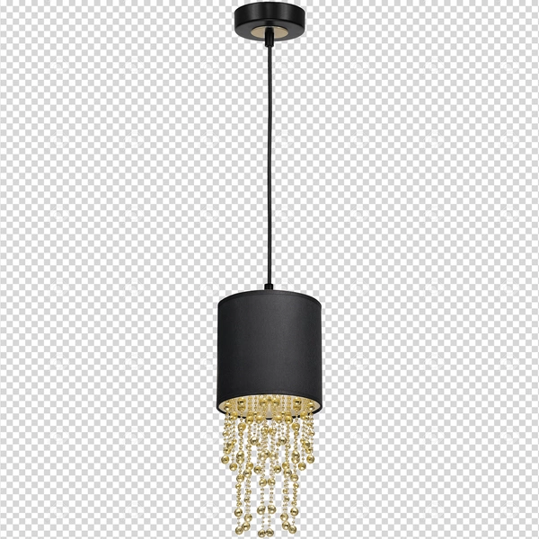 Nowoczesna lampa wisząca ALMERIA BLACK/GOLD 1xE27 MLP6439