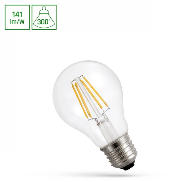 Żarówka LED GLS E27 230V 8,5W COG CLEAR Neutralna 4000K